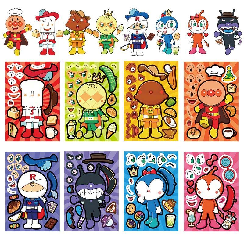 Cosplay Prop Diy - Stiker kolase Anpanman, stiker DIY yang