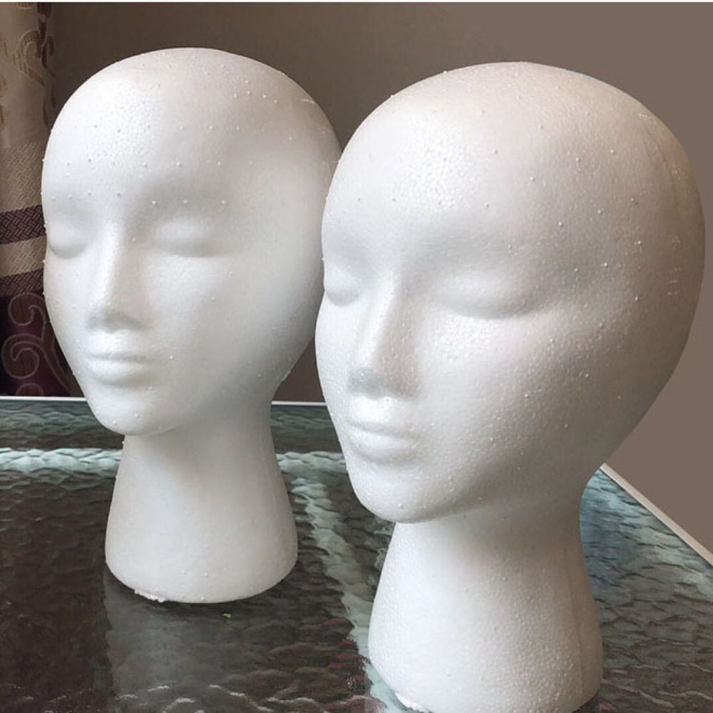 Cosplay Prop Foam - Stand Display Kacamata Model Kepala Wanita,
