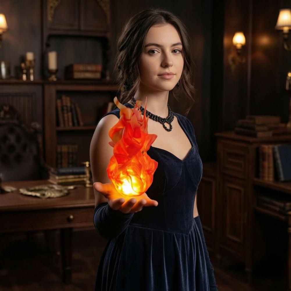Cosplay Fireball Prop - Alat Peraga Bola Api Genggam Cosplay