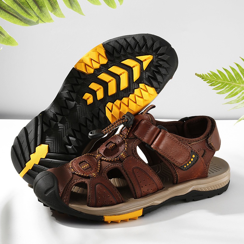 Velcro Hook Loop - Sandal Pantai Luar Ruangan Kasual Ujung