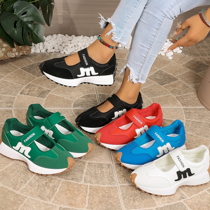 Velcro Hook Loop - Sepatu Wanita Musim Semi dan Gugur,
