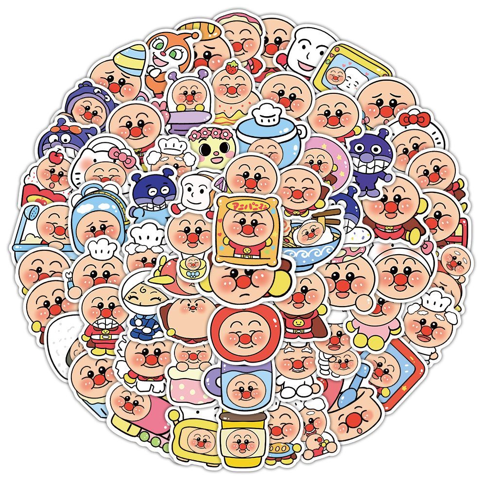 Cosplay Prop Painting - Stiker kartun lucu untuk notebook, ponsel,