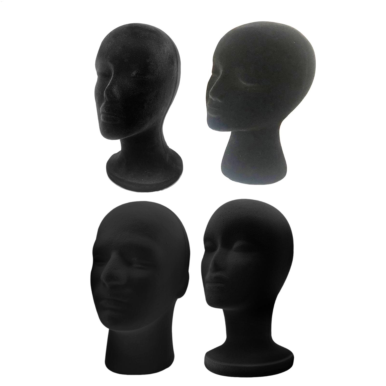 Cosplay Prop Foam - Kepala Manekin Hitam Busa Beludru Manekin