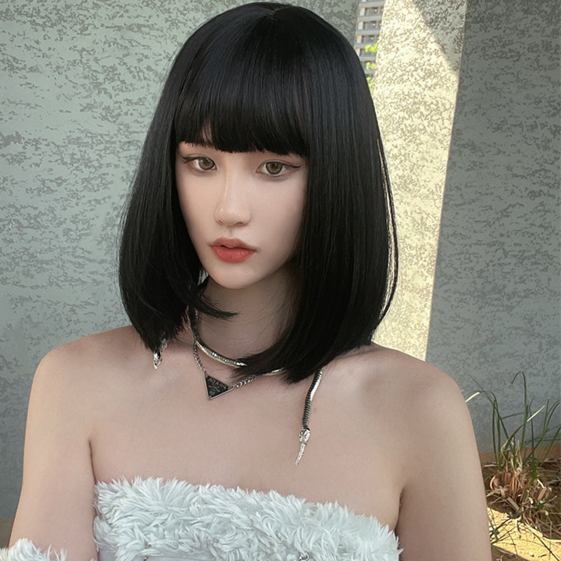 Wig sintetis alami baru rambut - Wig Fiber Net ulasan dan harga