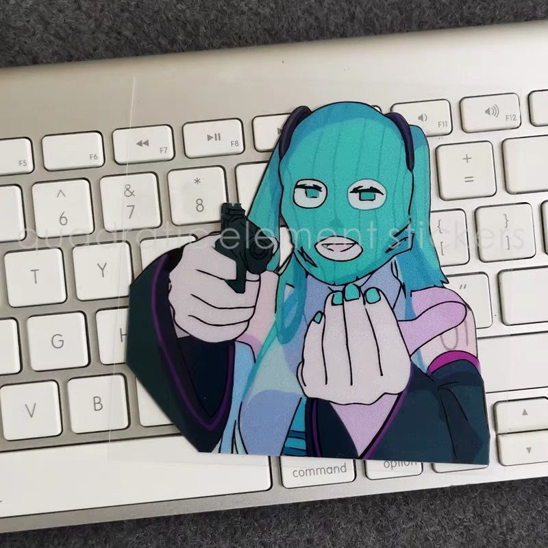 Stiker Sepeda Motor Miku Tahan - Cosplay Prop Diy ulasan dan harga
