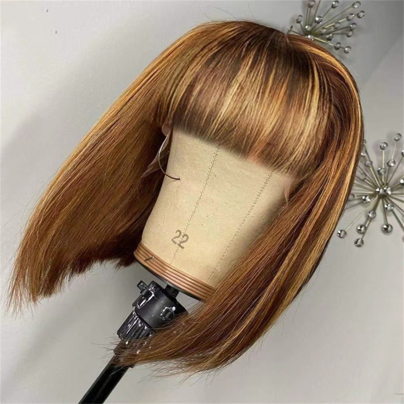 Wig pendek wanita dengan poni  - Wig Fiber Net ulasan dan harga