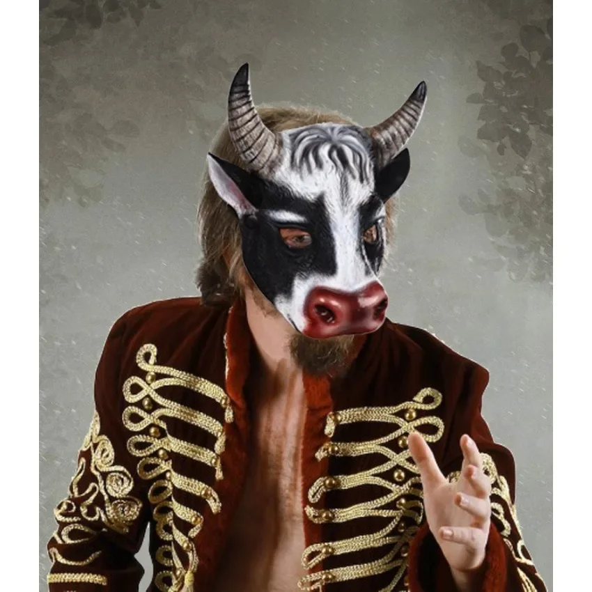 Masker Kepala Sapi Hewan Reali - Cosplay Prop Foam ulasan dan harga