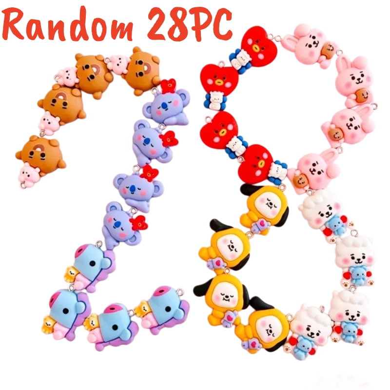 100PCS BT21 Resin Charms Perle - Cosplay Prop Making ulasan dan harga