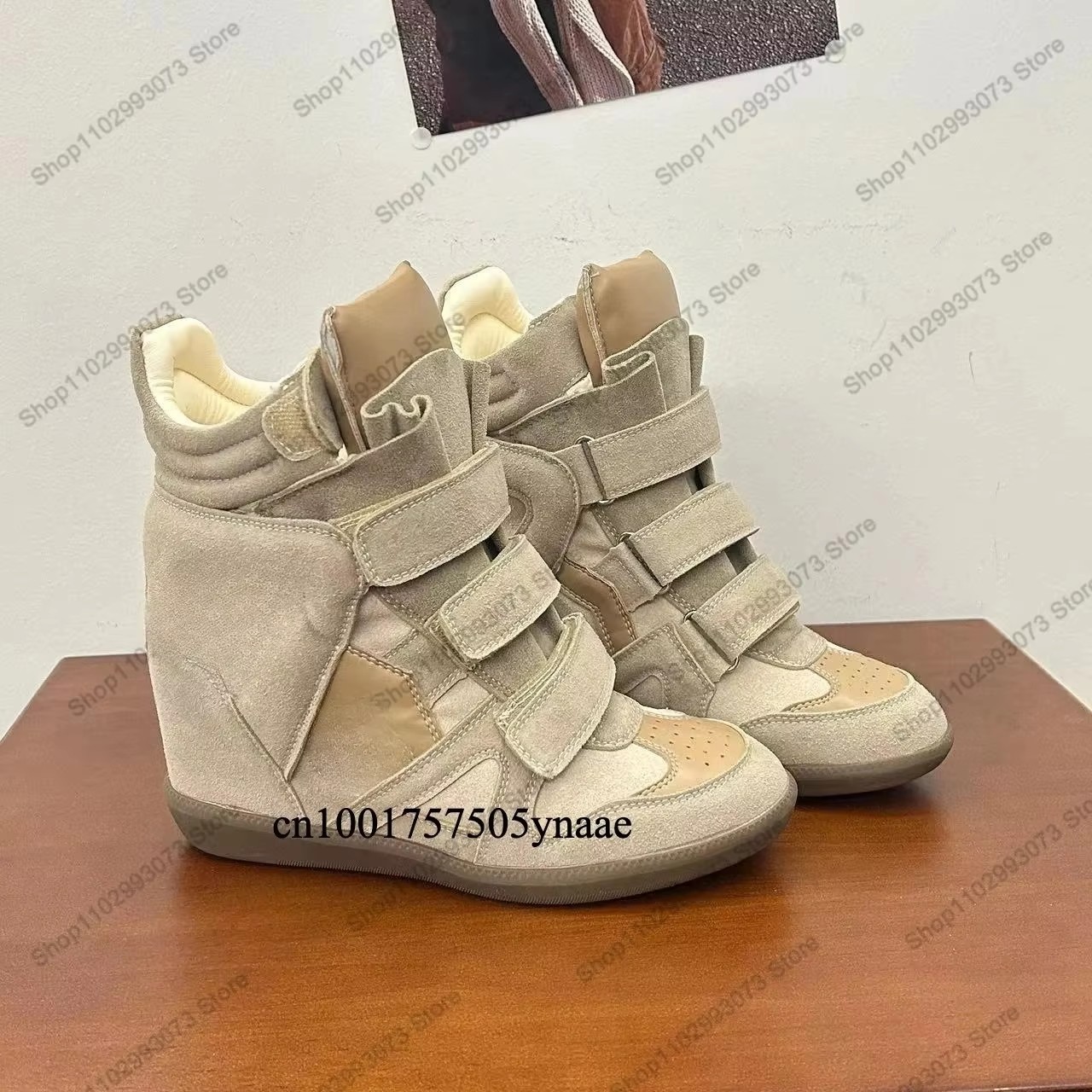 Sepatu Sneakers Wanita Hak Tin - Velcro Hook Loop ulasan dan harga